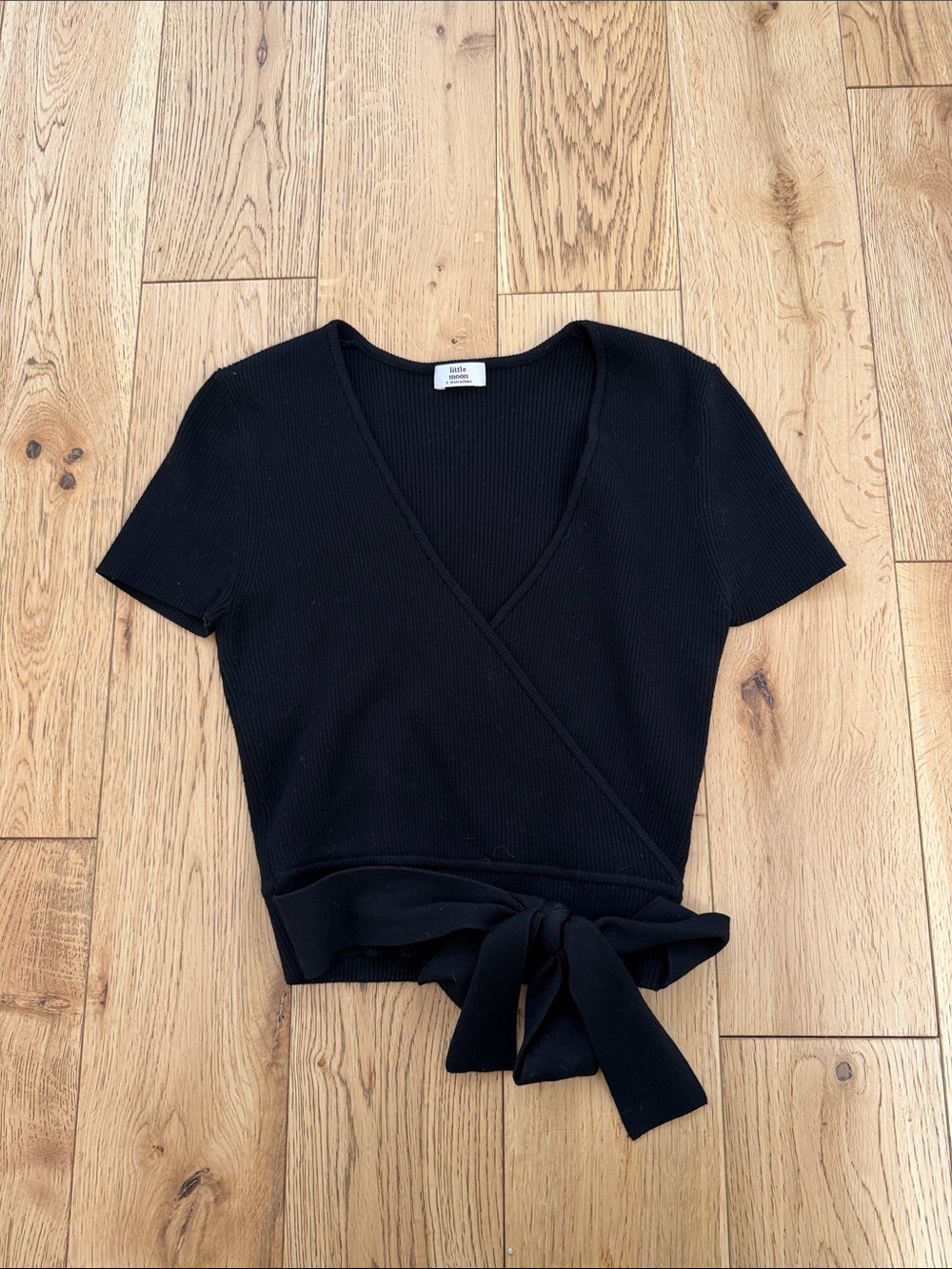 Aritzia Little Moon Prunella Knit Top in black size S